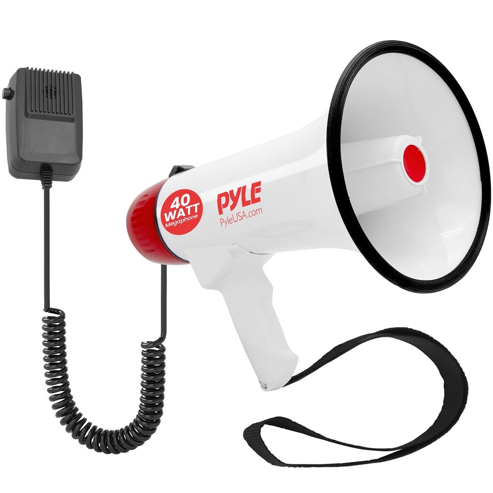 Pyle PMP48IR 40 Watts Professional Rechargeable Batteries Megaphone/Bullhorn