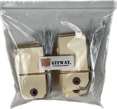 100 pcs- 33/4″ x 1 7/8″ Size 3 Manila Inventory Pre-Wired Price Tags with Wire