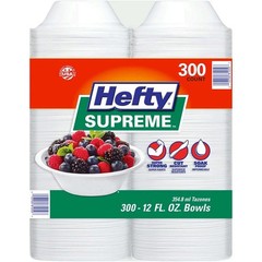 Hefty Supreme Heavyweight Foam Bowls, 12 oz. – Choose Your Count 300/600/900 ct.