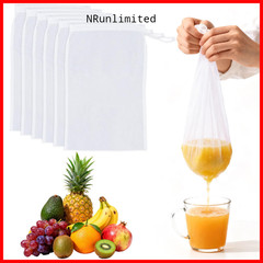 Yeabwps 6 Pcs Nut Milk Bag Strainer 12 X 8 Inch Reusable 200 Mesh Fine Nylon