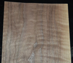 Curly Walnut Raw Wood Veneer Sheet 8.5 x 39 inches 1/42nd thick N5942-72