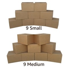 UBMOVE Basic Moving Boxes Kit #1 + Supplies 18 Moving Boxes, Bubble, & Tape