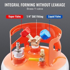 30lb Refrigerant Transfer Cylinder with Floating Valve Feature