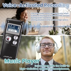 64GB Digital Voice Recorder for Lectures Meetings Voice Activated Recording D…