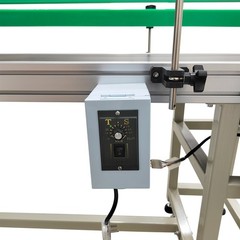 118×15.7in PVC Belt Conveyor Adjustable Speed 120W for Packaging Production Line
