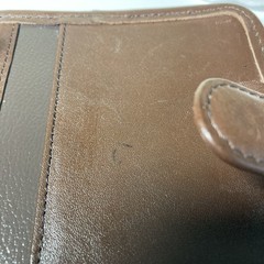 Vintage FranklinCovey Compact Planner Binder Brown Microfiber Nappa Trim Korea