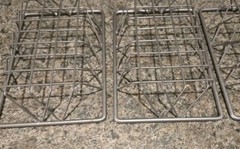 Set of 4 HUBERT Wire Display BAKERY BASKET Pastry Tray Rectangular Nickel VGC