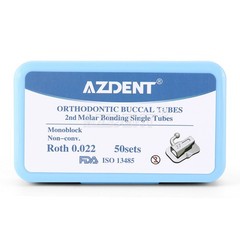 AZDENT Dental Orthodontic Bondable Buccal Tubes 1st 2nd Molar Roth/MBT 022