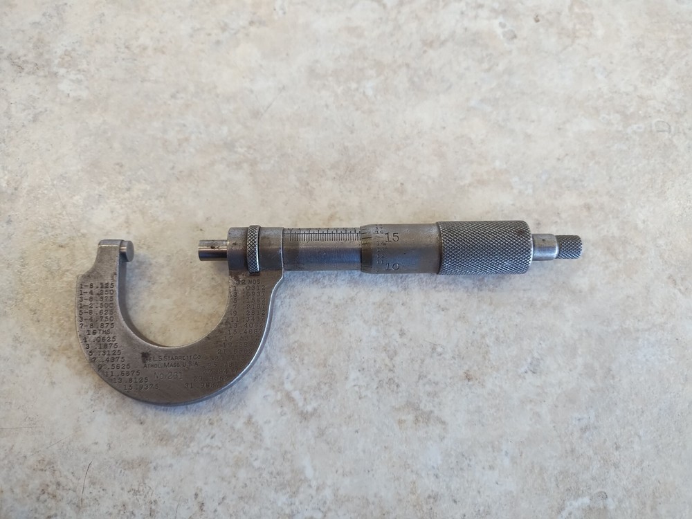 THE L.S. STARRETT CO. No. 231 MICROMETER TOOL USA MADE