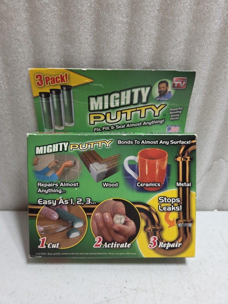 Mighty Putty Original 3 Pack Epoxy Repair Sticks As Seen On TV New Sealed