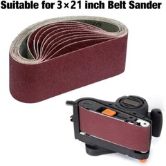 20PCS Belt Sander Sandpaper 3×21 Sanding Belts 40 60 80 120 150 240 400 Grit US