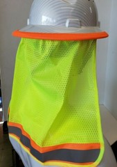2 PC. FX SAFETY HARD HAT NECK SHIELD HELMET SUN SHADE HI VIS REFLECTIVE STRIPE