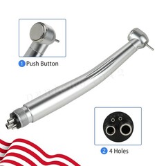 Dental Pana Max LED Self-Power E-generator High Speed Handpiece M4 4 Hole US