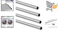 1/2 Inch Stainless Steel Tube 10 Inch Length Pack of 4 Festool DIY Construction