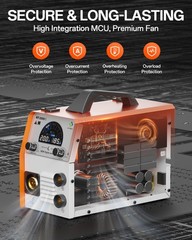110V/220V 200Amp MIG Welding Machine,4IN1 Gas/Flux Core MIG /Lift-TIG/MMA Welder