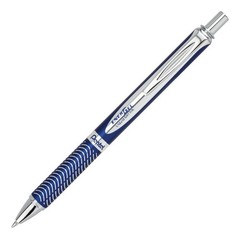 Pentel Energel Alloy Retractable Liquid Gel Pen, 1 Count (Pack of 1), Blue