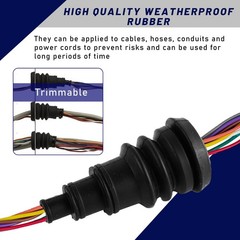 4 PCS Universal Firewall Boot, Rubber Grommets Can Accommodate 3/8 to 1 Inch …