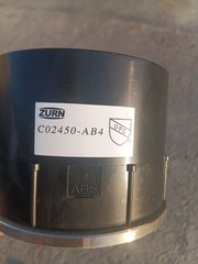 Zurn CO2450 4″ ABS Adjustable Floor Cleanout C02450-AB4 Black Drain Plug