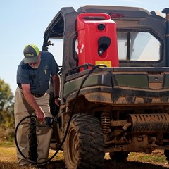 Portable Fuel Transfer Pump, 14 Gallon Gas Caddy
