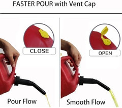 4 Pack Gas Can Spout Replacement Kit Universal Leakproof Black