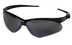 12 PAIR KLEENGUARD NEMESIS SAFETY GLASSES BLACK FRAME/SMOKE MIRROR LENS 25688