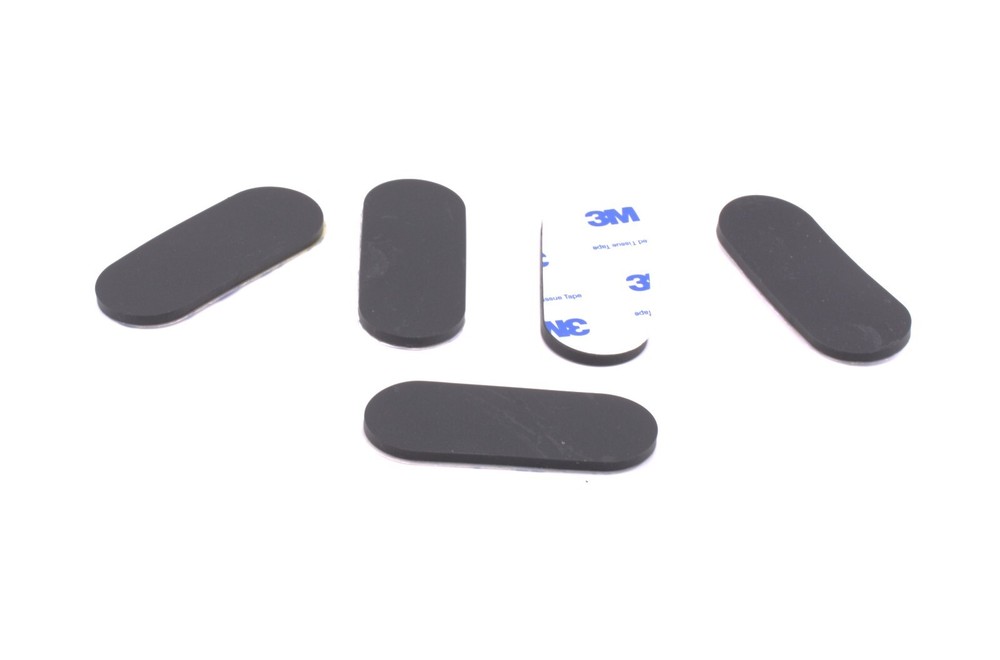 1″ x 2-1/2″ x 1/8″ Peel & Stick Oval Silicone Feet – Audio Repair Amps Mixers