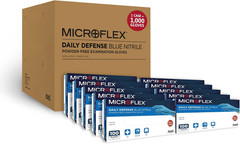 MICROFLEX 10-733 Daily Defense Disposable Nitrile Gloves for Cleaning, Food Prep
