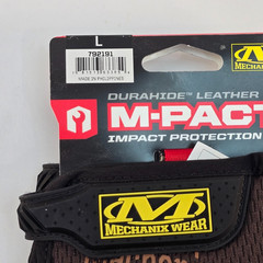 Mechanix Wear M-Pact Leather Gloves Shock Absorbing, Machine Washable Size M