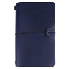Classic PU Leather Notebook Personalized Journal (Dark Blue)