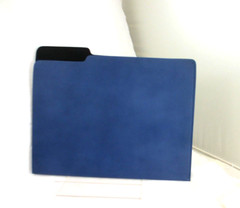 File Folder Leather by Graphic Image Made in America BLUE w Black