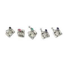 Dental Orthodontic Metal Brackets MIM Mini Braces Roth MBT 022 018 345 Hooks 5-5