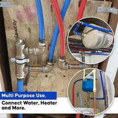 2 Rolls 1/2 Inch PEX B Tubing 50ft Blue & Red – Non-Barrier Radiant Heating Pipe