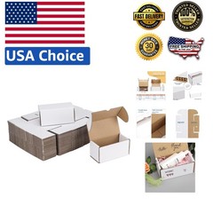 Self-Locking 100 Count White Shipping Boxes – Ideal for Small Business Shipping
