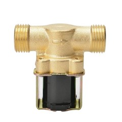 DC12V 1/2 Inch Brass Electric Solenoid Valve Normally Closed For Water 0.8Mpa