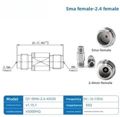 SMA-2.4mm Adapter (JJ/KK/JK/KJ), DC – 26.5GHz Microwave Connector Adapter