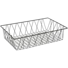 HUBERT® Wire Basket Nickel Powder-Coated Steel – 18″L x 12″W x 4″H