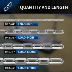 SUS304 Stainless Steel Chain Metal Chain Link Chain Small Light Duty Chain Utili