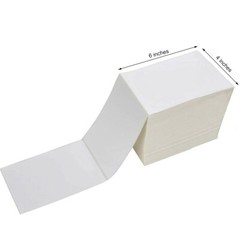 100-2000 4″x6″ Fanfold Direct Thermal Shipping Labels for Zebra Rollo Printers