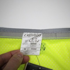ML Kishigo Premium Brilliant Series 1550 Lime Size Med High-Visibility Vest Logo