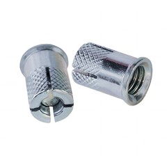1/2″-3/8″in Mini Drop In Knurled Anchors Zinc Plated Carbon Steel (50 Pack) USA
