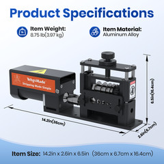 Automatic Wire Stripping Machine 250 MCM-14 AWG with 6 Channels and 5 Blades