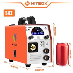 HITBOX 4IN1 MMA Gas/Gasless MIG Welder Lift TIG Welder & Welding Helmet Pro Home