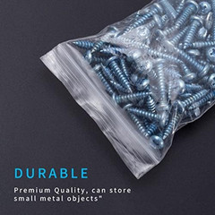 400 Small Plastic Bags Mini Baggies 4 Assorted Sizes Jewelry Clear Zip Seal Pill