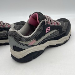 Skechers Work Steel Toe Women’s Size 11 Shoes Memory Foam Pink Black Gray
