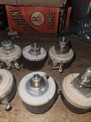 8 RARE VINTAGE WESTERN ELECTRIC-KS OHMITE TRU OHM RHEOSTATS TYPE J MORE