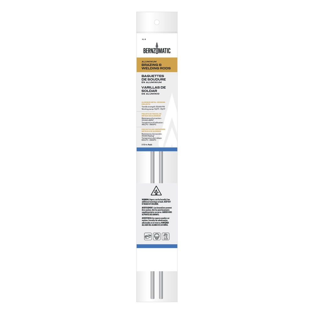 Bernzomatic AL3 Aluminum Brazing/Welding Rods with 12-Inch 1, No Color