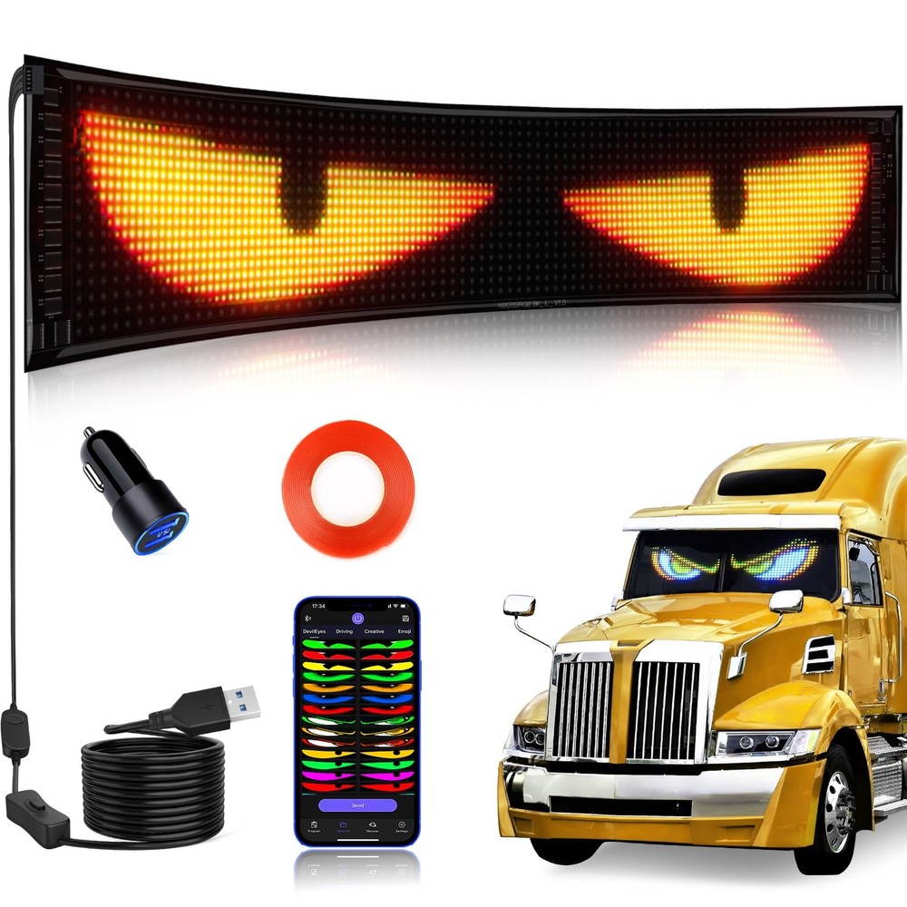 Rayhome Synchronize Multiple Devil Eyes Light, 23”x5” Full Color LED Eyes f…