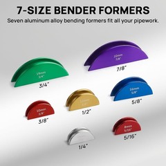 Pipe Bender Kit with Reverse Bending Attachment, Fits 1/4 to 7/8-Inch Soft …..
