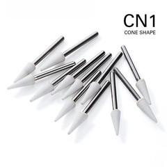 Dental White Stone Flame Mounted Polishing Burs- FG 12/pks Abrasion Point Bur
