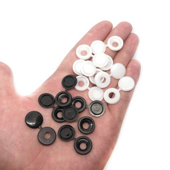50 pcs Plastic Hinged Screw Cover Caps Washer Flip Tops (Black)